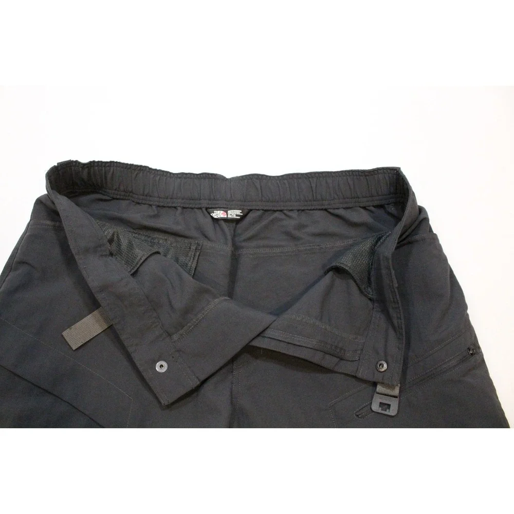 North Face Cargo Shorts Gray Belted Nylon Hiking Outdoors‎ Men's XL Regular